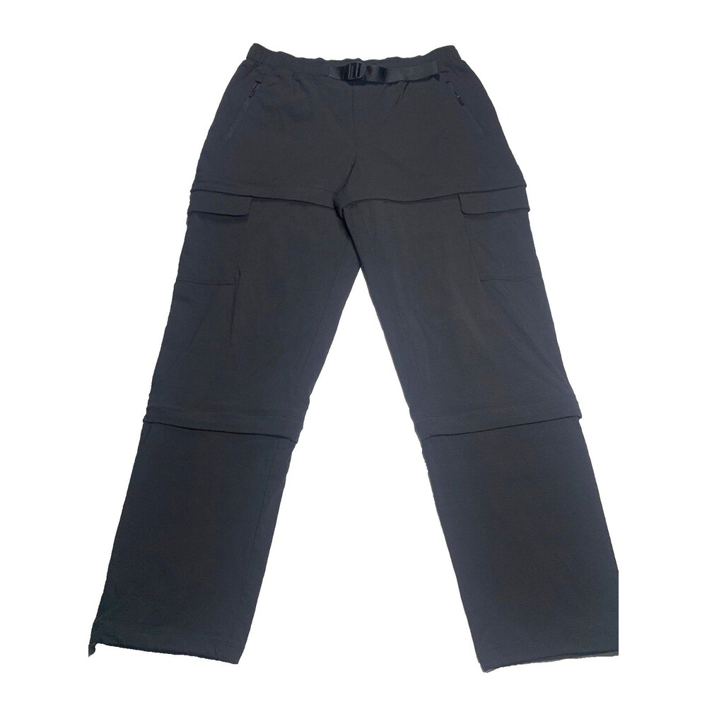 Athleta Trekkie Convertible Hike Pants Women 12 Black Shorts Capris Camp Outdoor